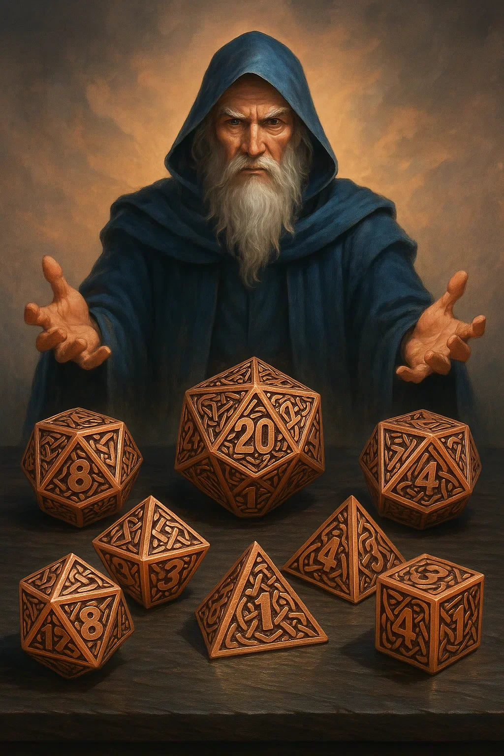 Best Celtic Knot Rune Metal Dice for Dungeons & Dragons Masters | Bear Dice