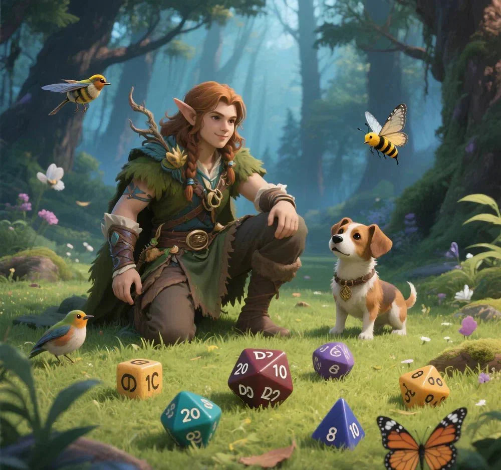 6 must-have animal resin Dungeons & Dragons dice sets for druid players - Bear Dice