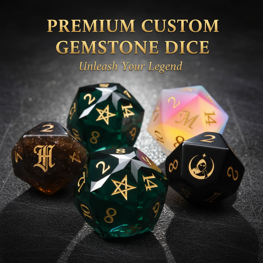 Custom Gemstone Dice Collection