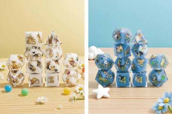 Kickstarter Dice-Resin Dog Dice Set Series - Bear Dice
