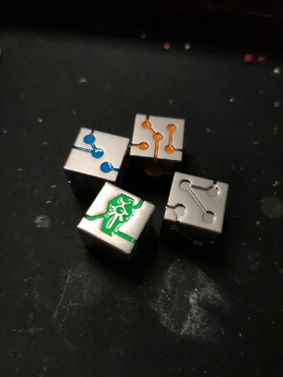 Warhammer 40K Necrons Metal Fluorescent D6 Dice