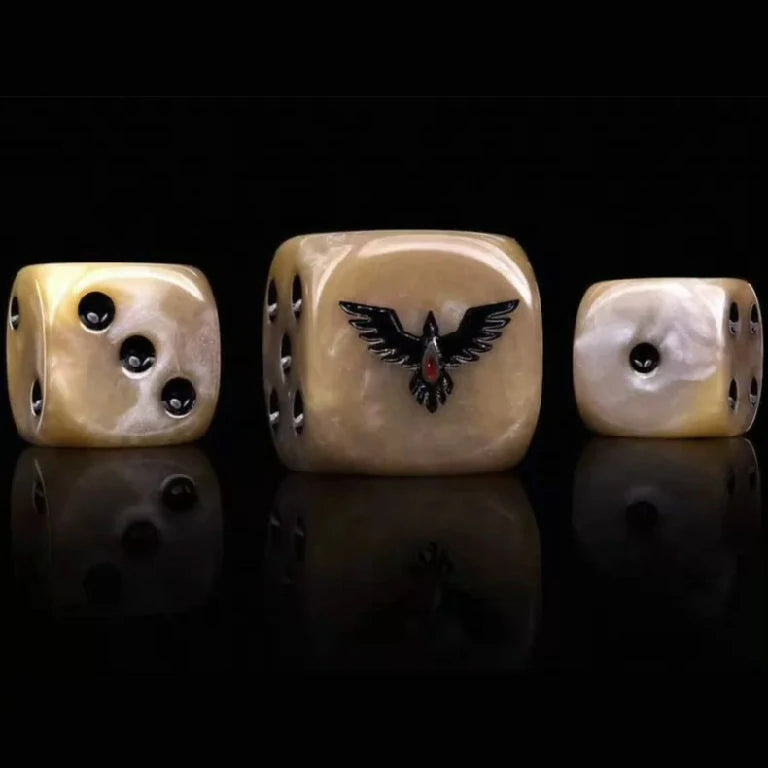 Warhammer 40k Blood Ravens Chapter D6 Dice - Black Raven with Red Blood Droplet on Chest