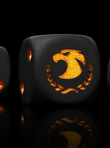 Warhammer 40K Imperial Guard Black D6 Dice