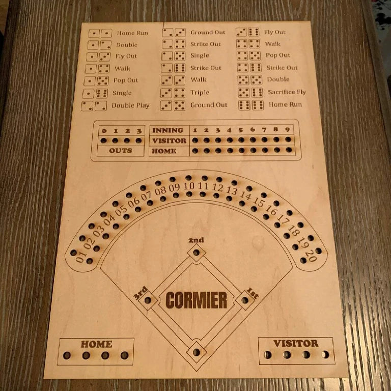 Baseball Dice Board Game Party Prop