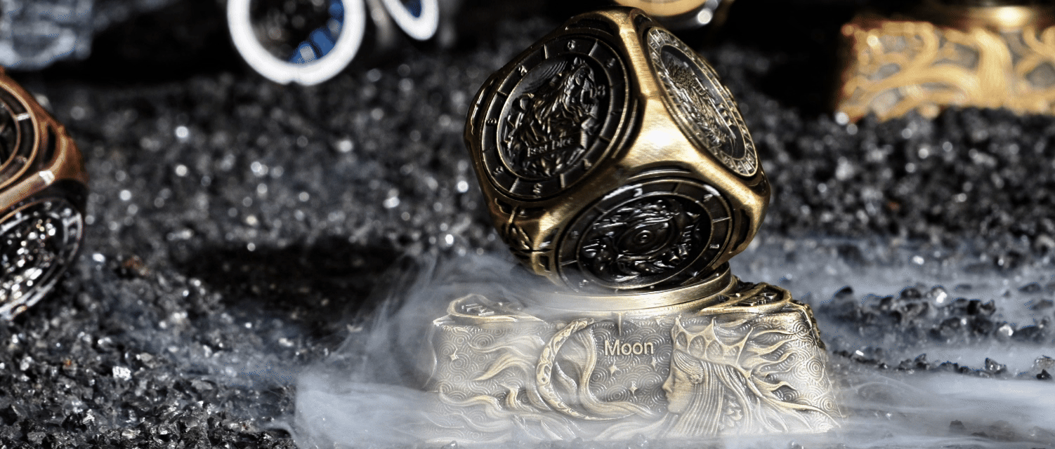 Kickstarter Dice - 7-in-1 Unique Metal D6 Spinning Dice 2.0