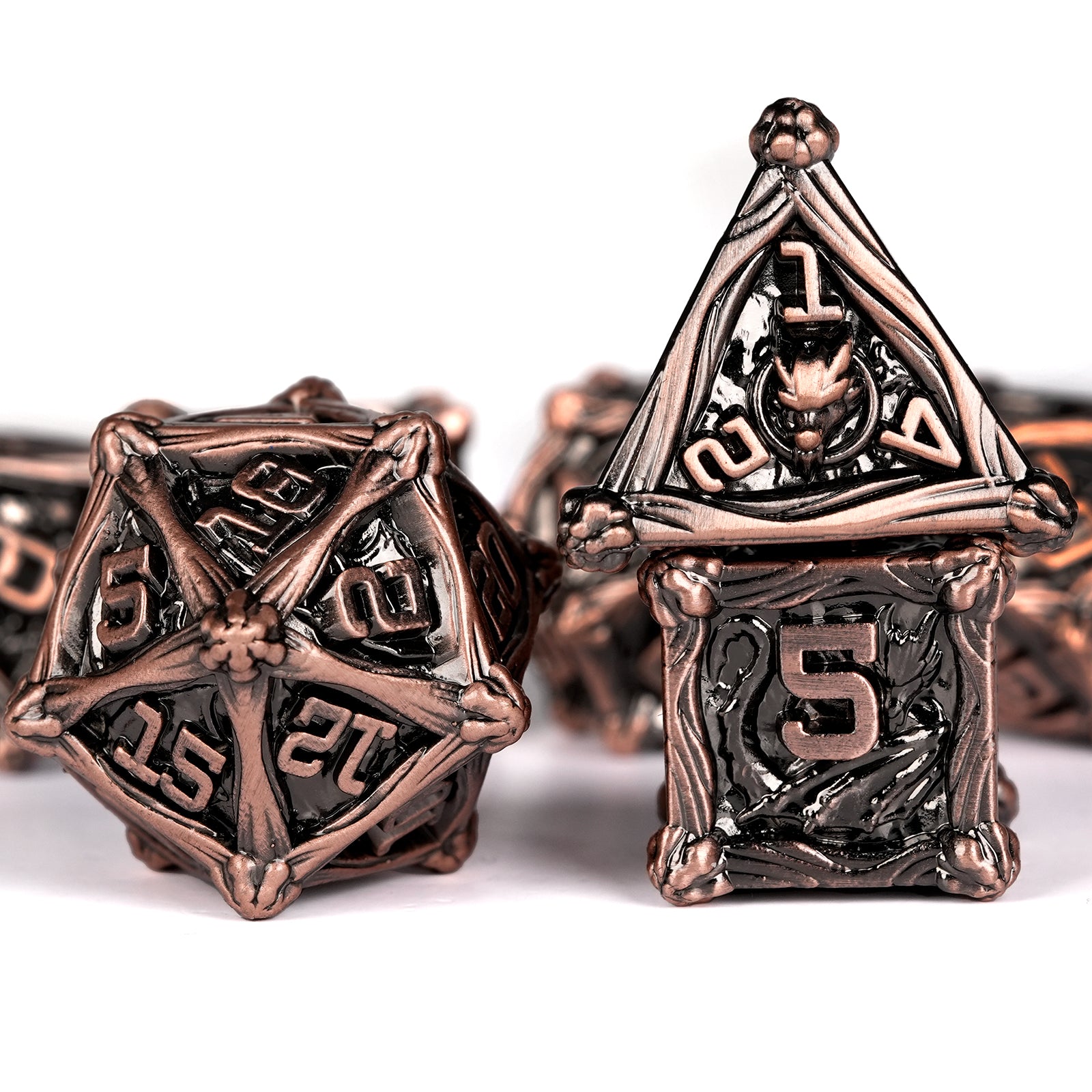 Dungeon Polyhedron Dragon Dice - Ancient Red Copper Pterosaur RPG Dice Set-D20、D4、D6 | Bear Dice