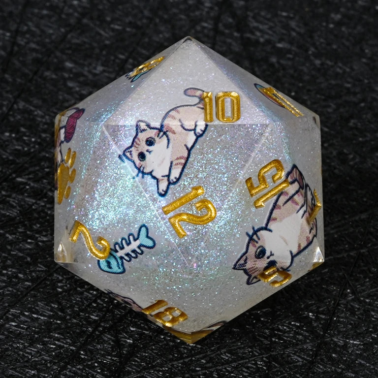 Kickstarter Dice — British Shorthair Polyhedral DND Resin Dice Set