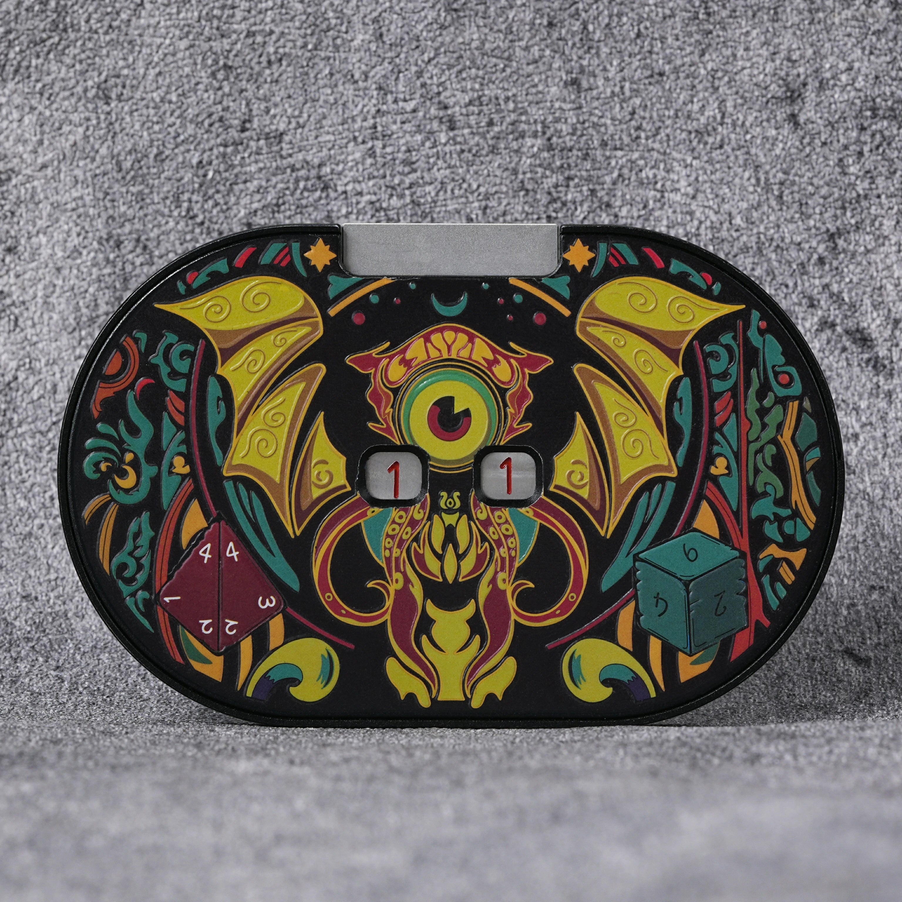 Evil Eye Creature Kaleidoscope Metal Spinner Dice