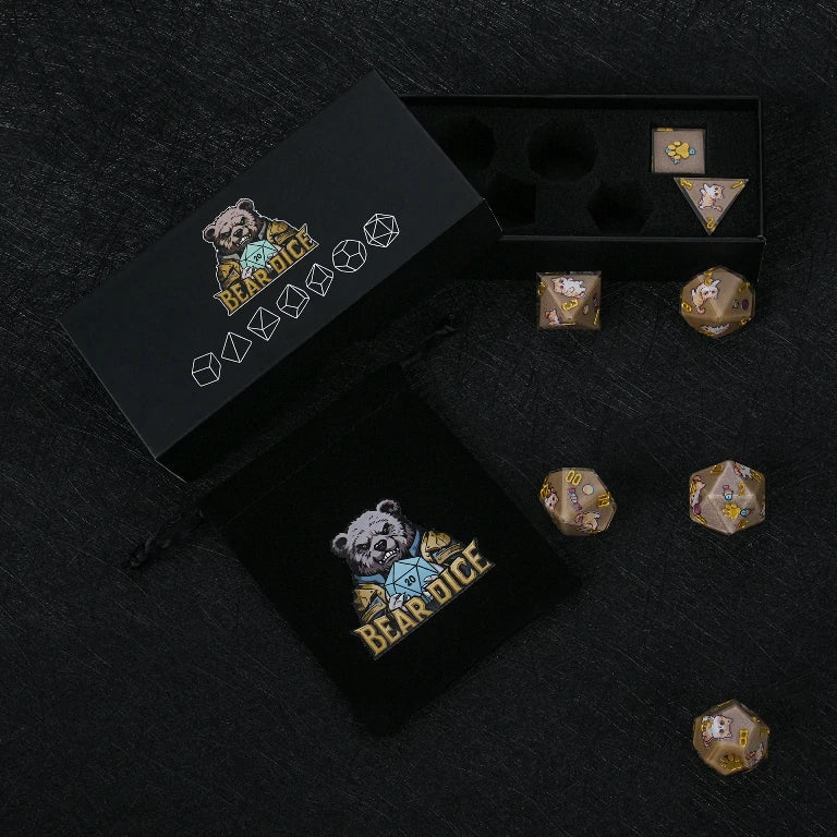 Kickstarter Dice — British Shorthair Polyhedral DND Resin Dice Set
