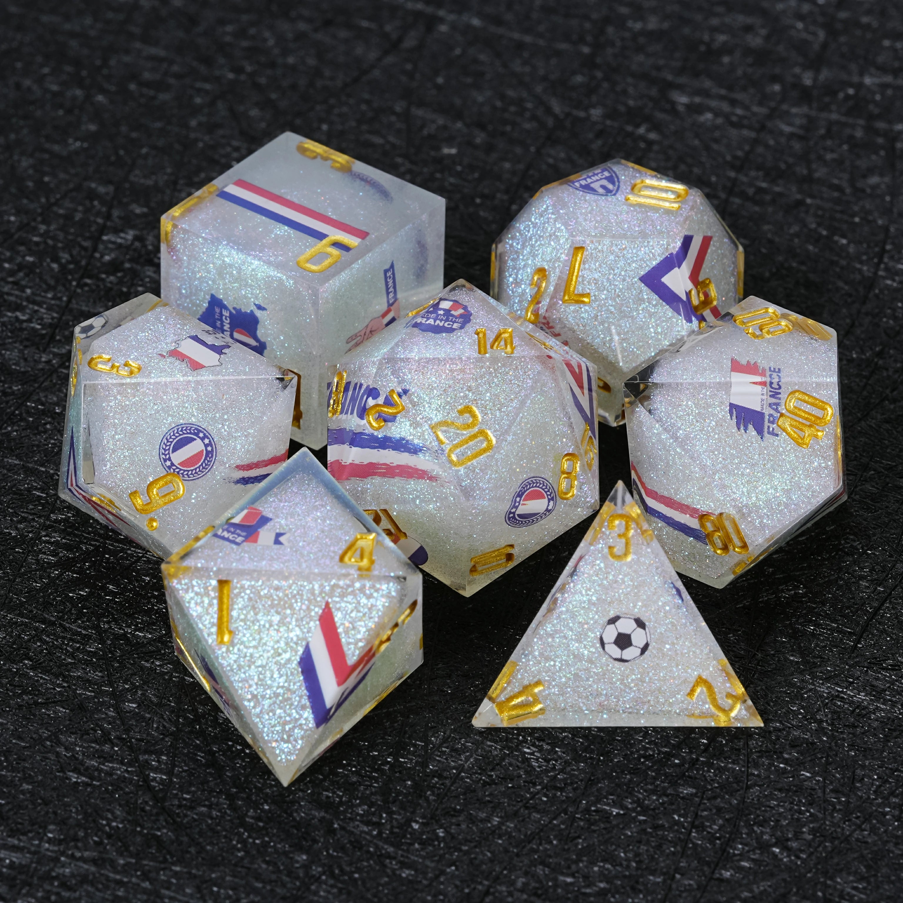 Netherlands Football DND Dice Set | World Cup Kickstarter Resin Dice