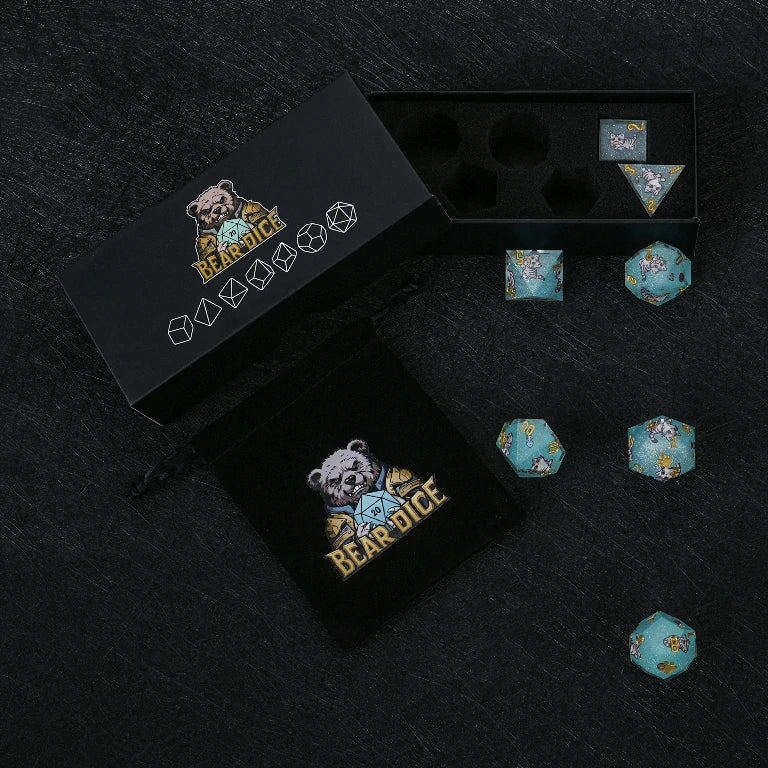 Kickstarter Dice — American Shorthair Cat Polyhedral DND Resin Dice Set