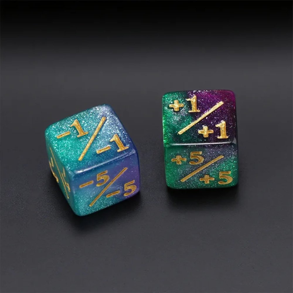 16mm Counting Dice | +1/ - 1 Double - Sided Six - Sided Dice | MTG Magic Counter - Bear Dice