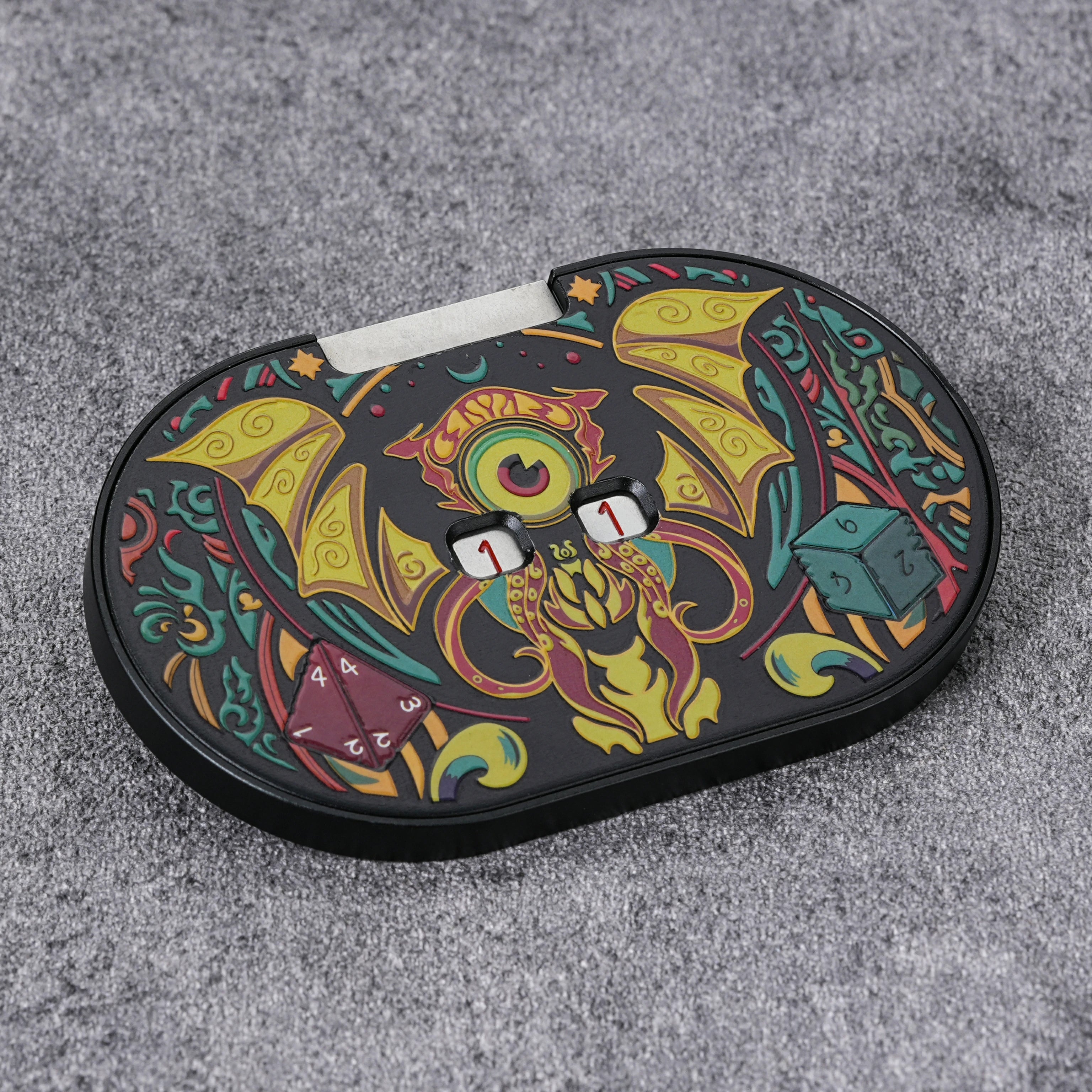 Evil Eye Creature Kaleidoscope Metal Spinner Dice