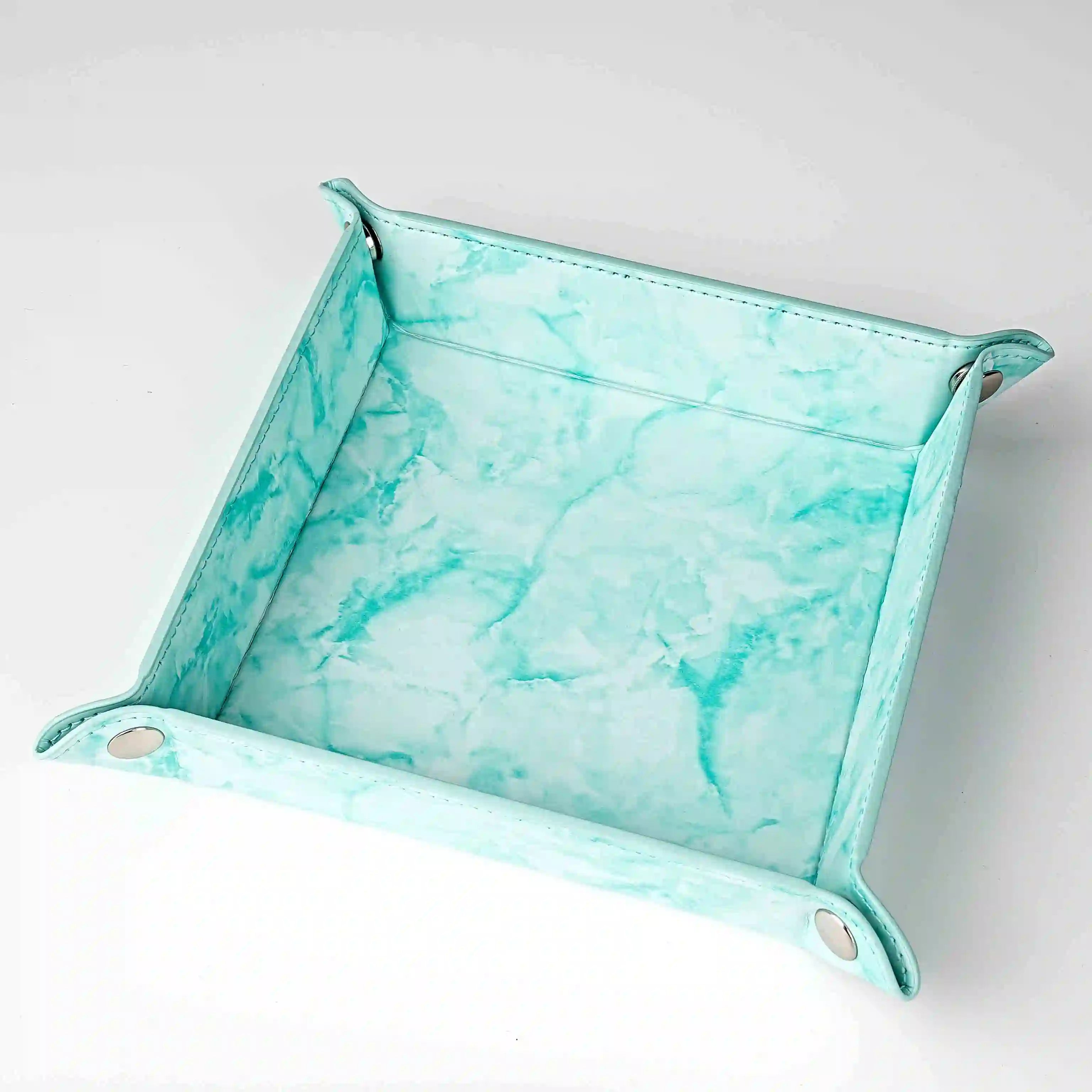 Green Marble Leather Dice Box | Bear Dice