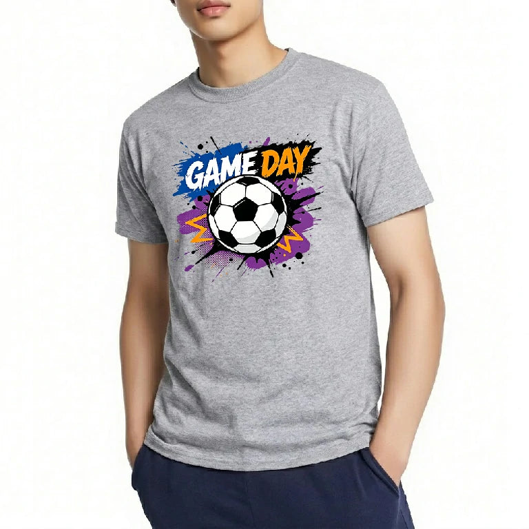 World Cup Football Printed Cotton Short-Sleeve T-Shirt