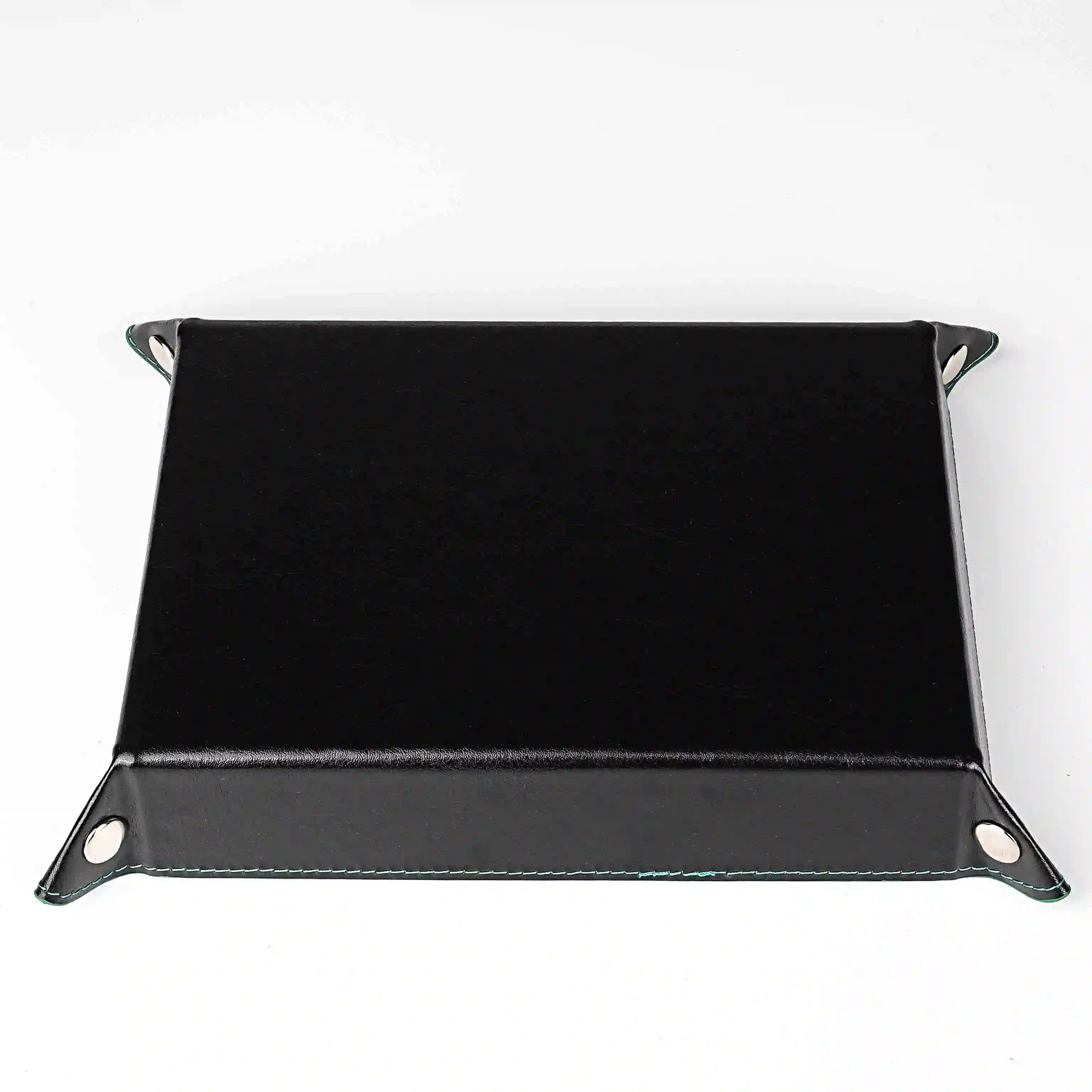 Four-corner folding - Green velvet dice pad leather dnd game dice tray