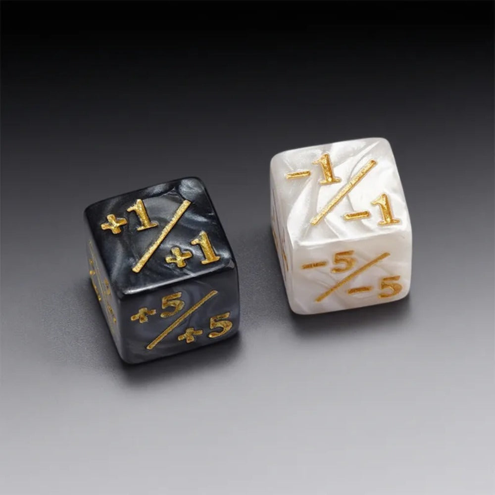 16mm Counting Dice | +1/-1 Double-Sided Six-Sided Dice | MTG Magic Counter