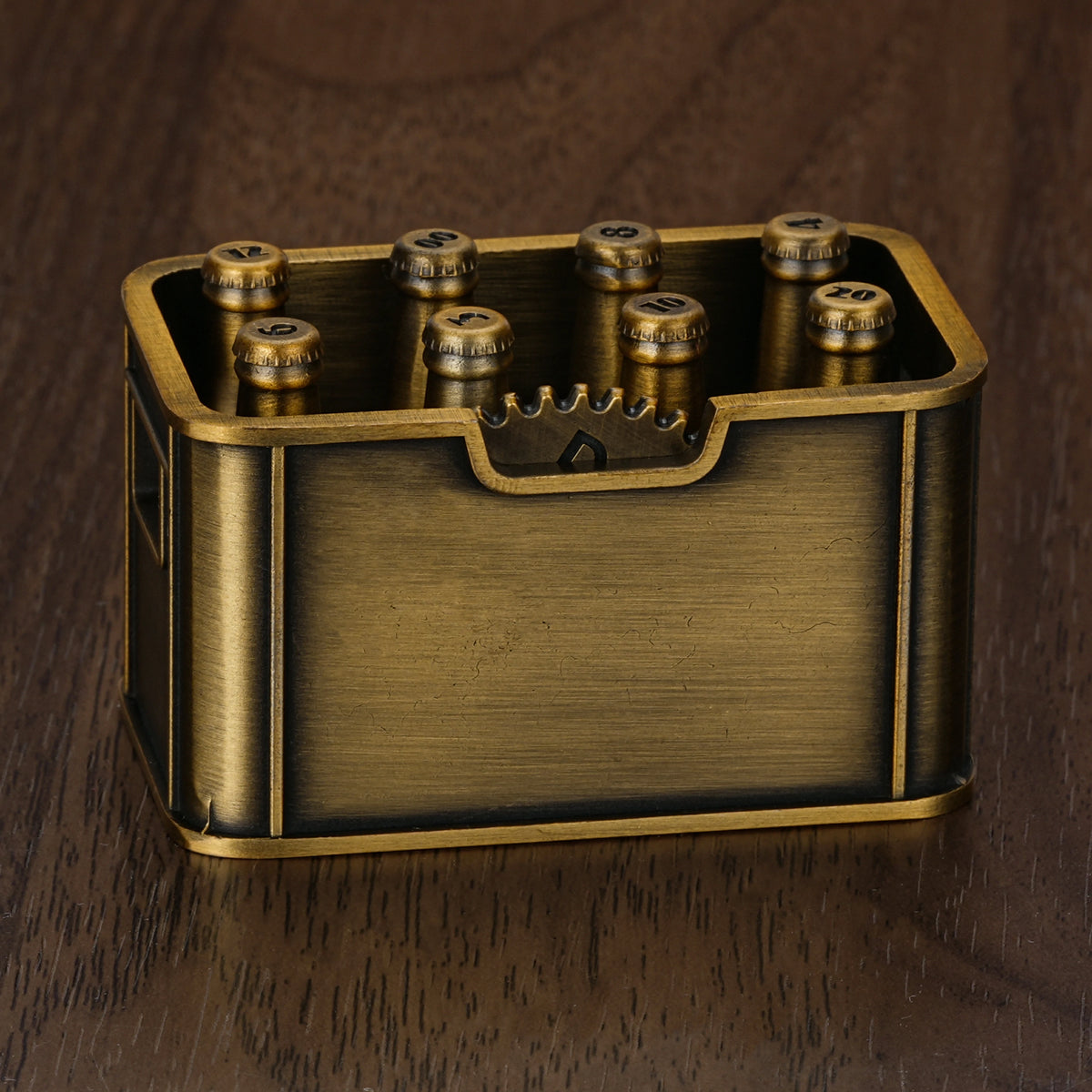 Kickstarter Dice - Unique Electroplated Metal Beer Bottle Dice Set