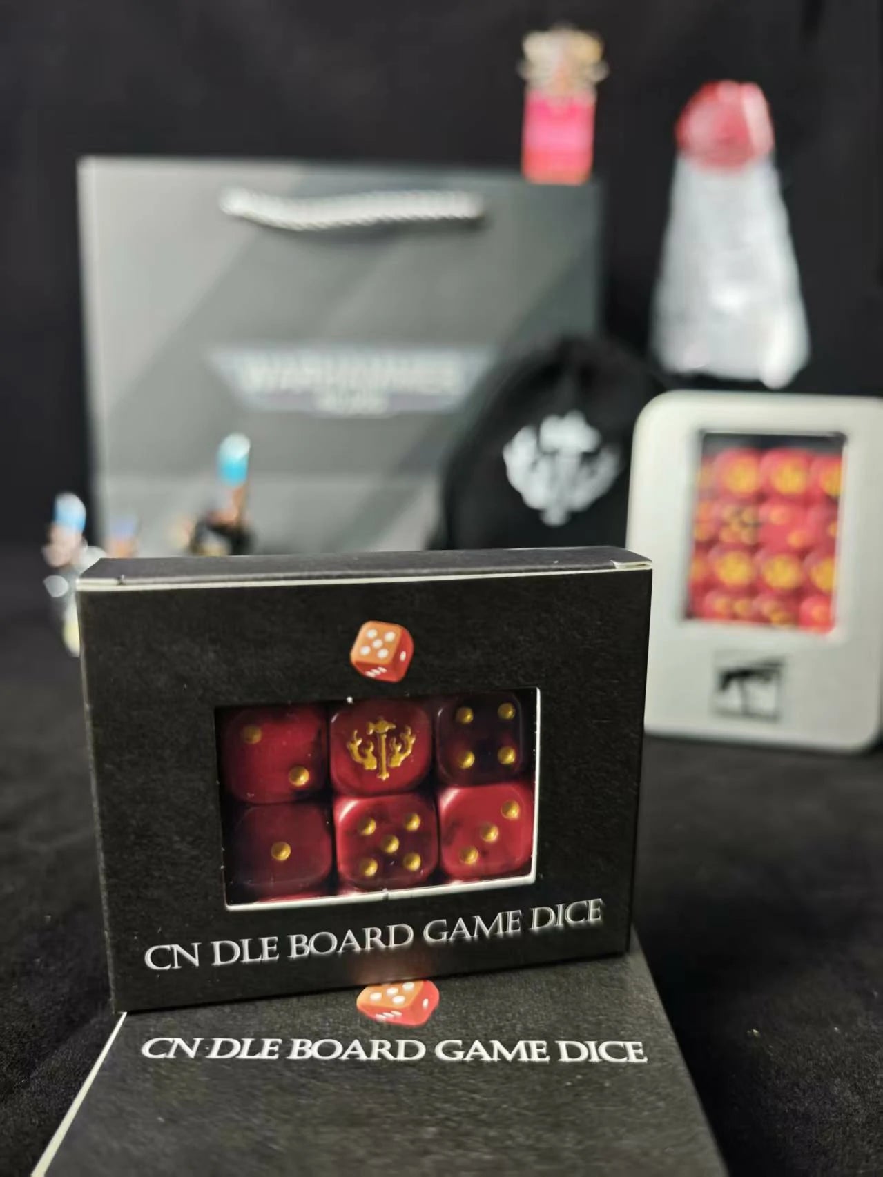 Warhammer 40K Grey Knights Red Acrylic D6 Dice | RPG Gaming Dice Set
