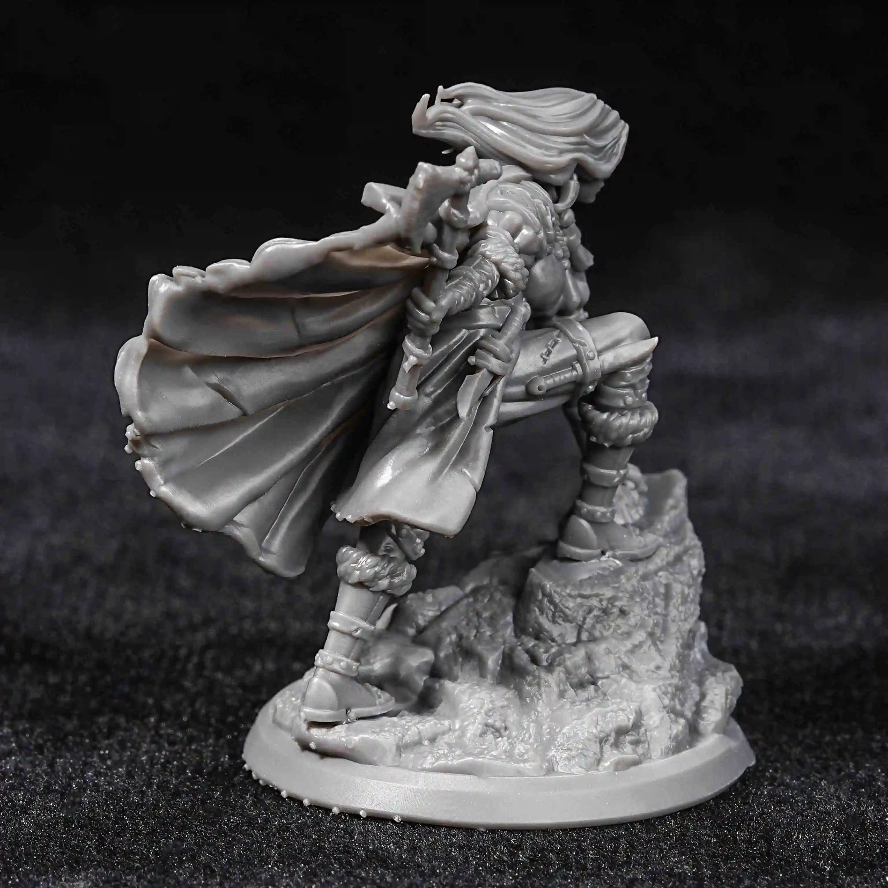 Female Human Ranger Tracker DND Character Miniature Model