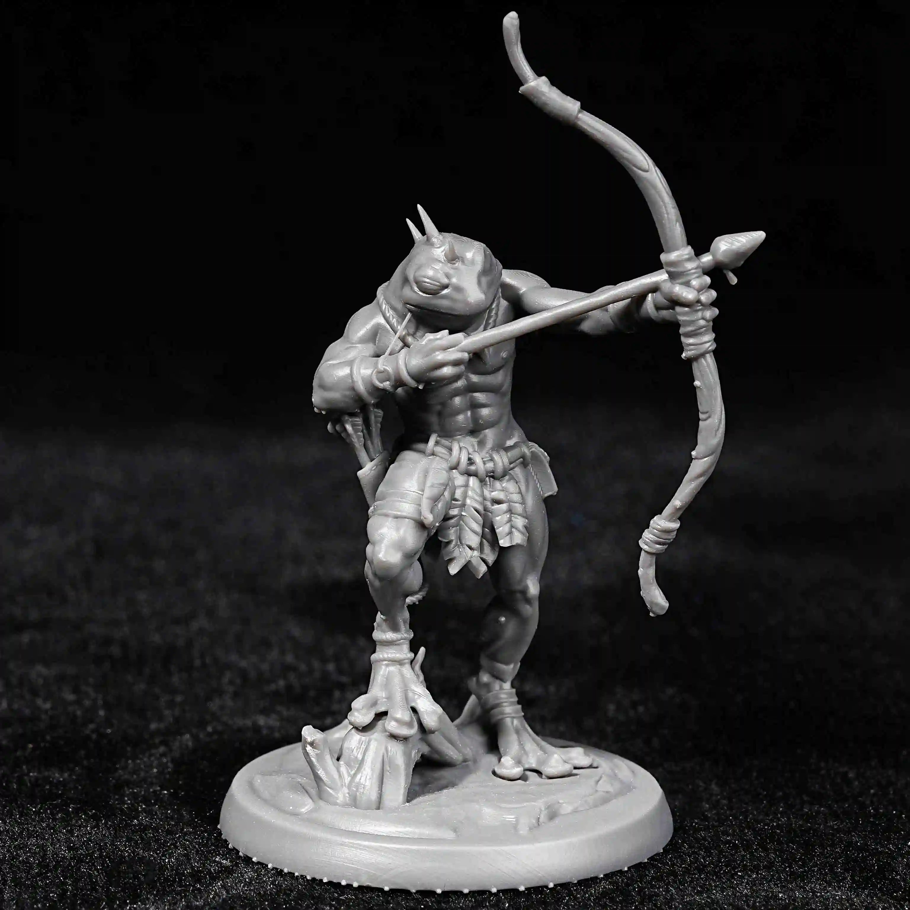 Frogman Archer DND Character Miniature Model
