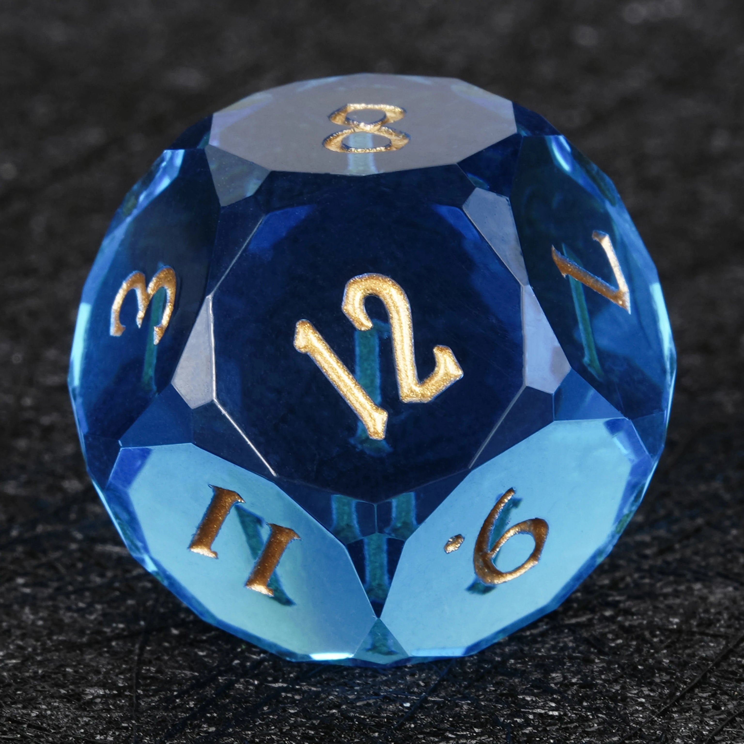 Sky Blue Transparent Resin DND Dice Set | 7-Piece D&D Polyhedral Dice