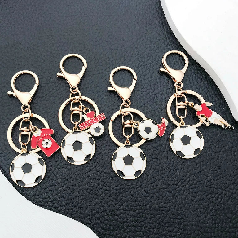 Miniature Soccer Ball Keychain Sports Enthusiast's Backpack Charm