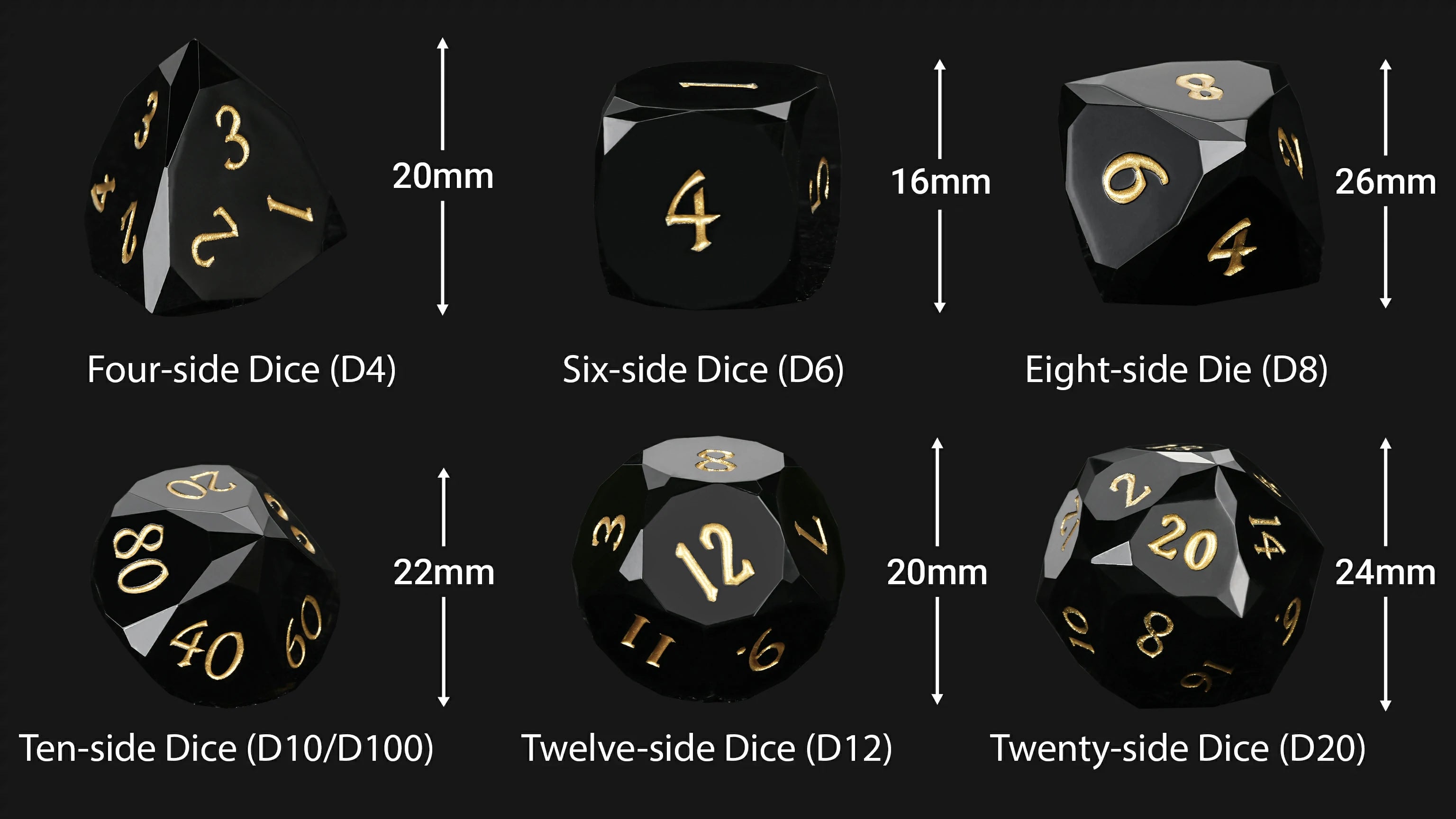 Red Multi-Faceted Resin Dice Set | D10 Dice for RPG Games