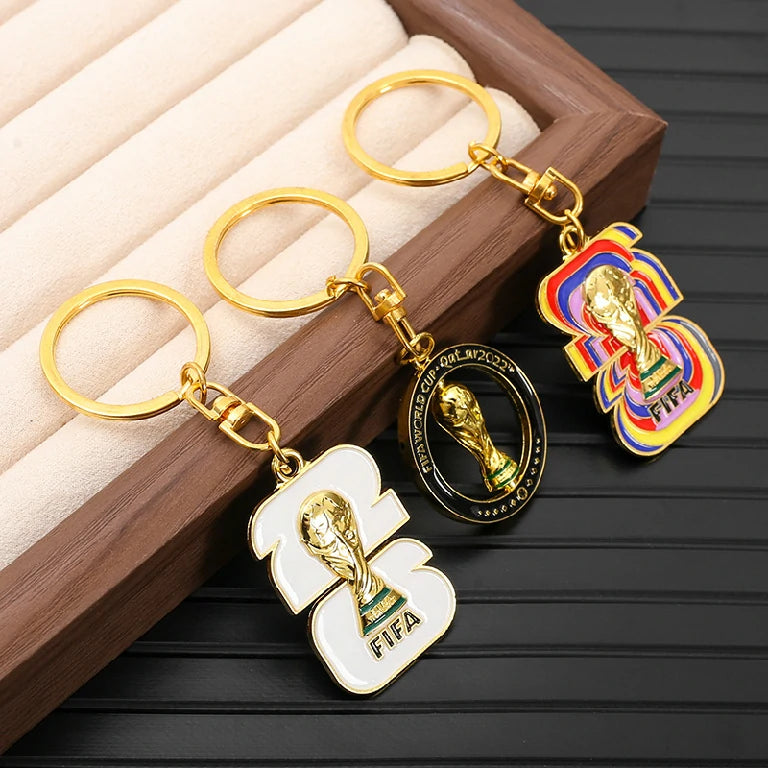 2026 World Cup Painted Enamel Metal Keychain | Bear Dice