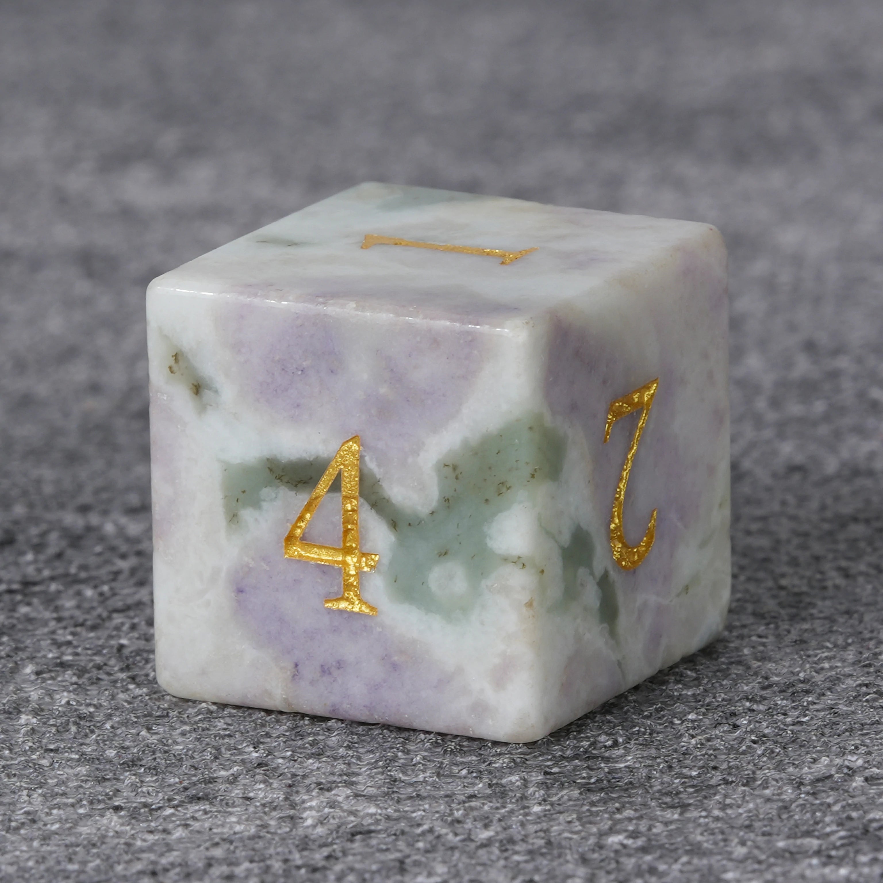 Blue-and-White Multi-Faceted DND Gemstone Dice Set