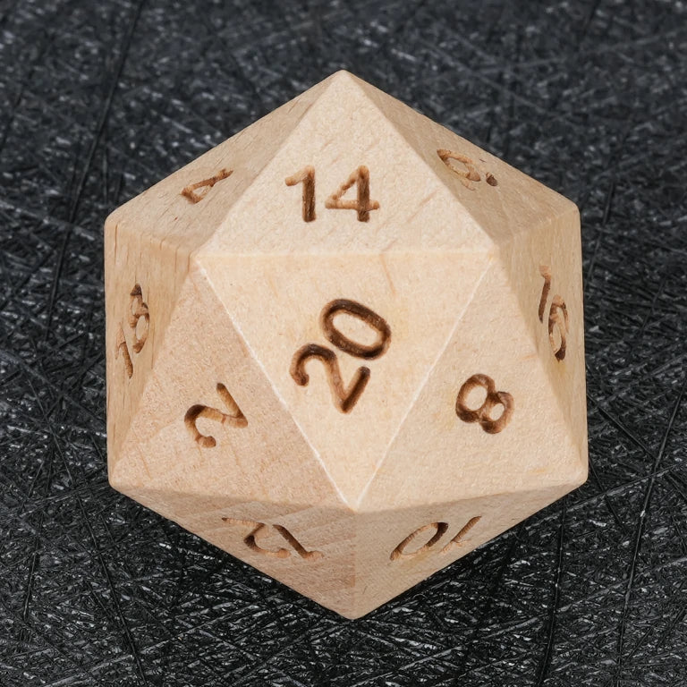 Beech wood DND Dice Set