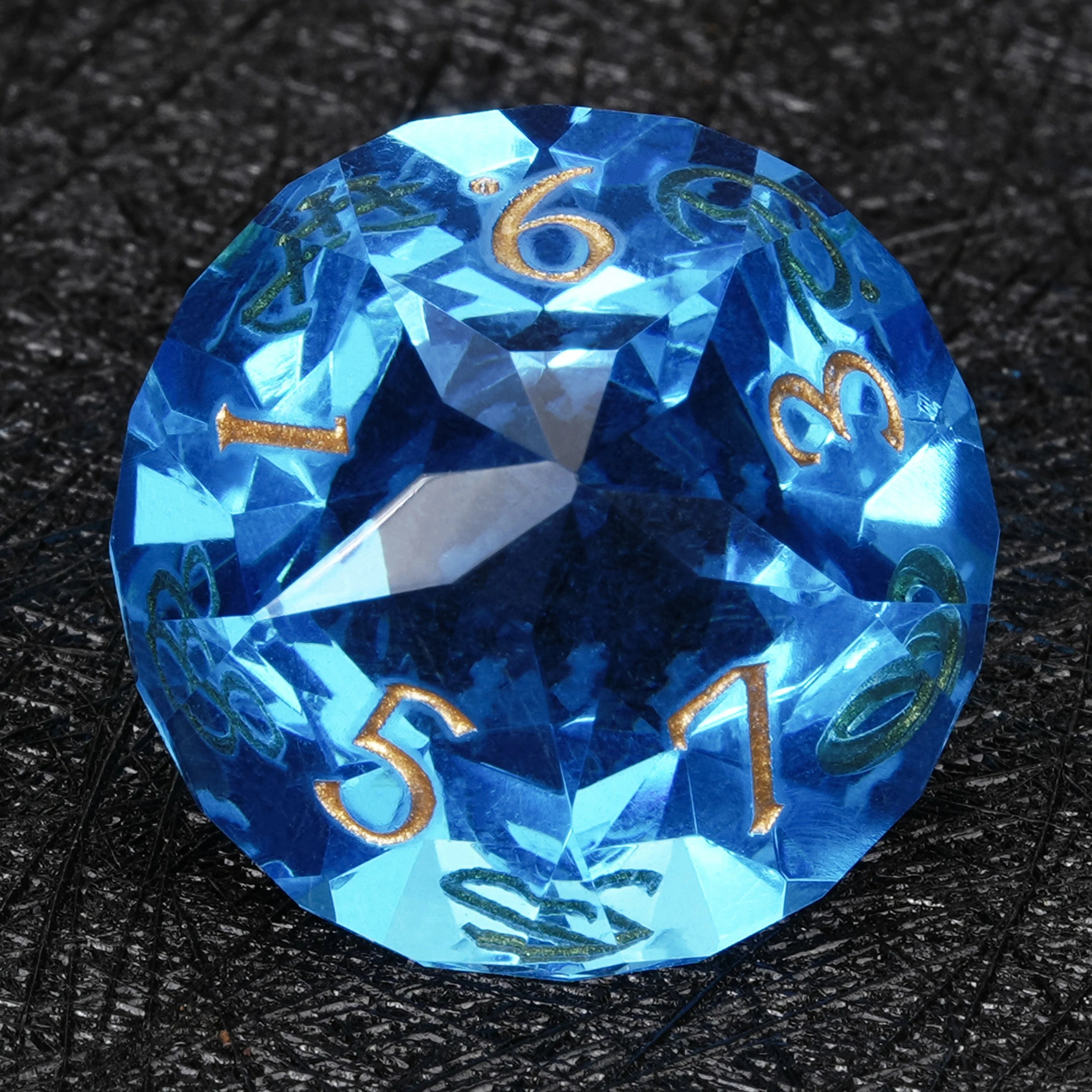 Sky Blue Transparent Resin DND Dice Set | 7-Piece D&D Polyhedral Dice