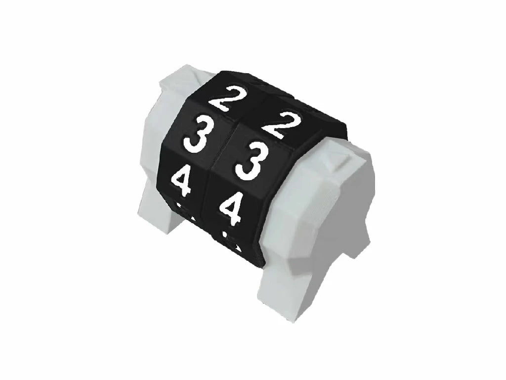3D printed black and white MTG life counter | Bear Dice