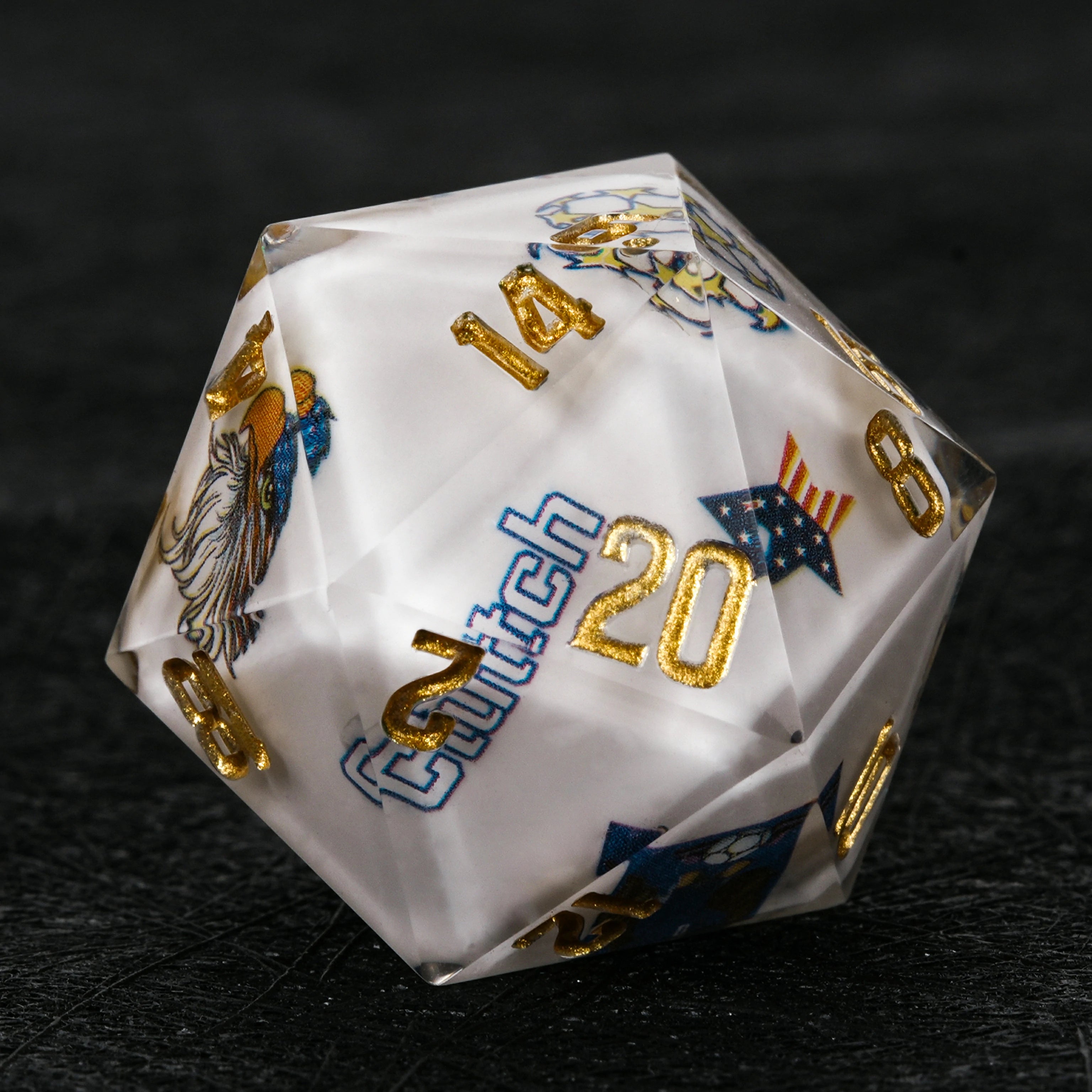 USA Soccer DND Dice Set – World Cup Kickstarter White Resin Dice