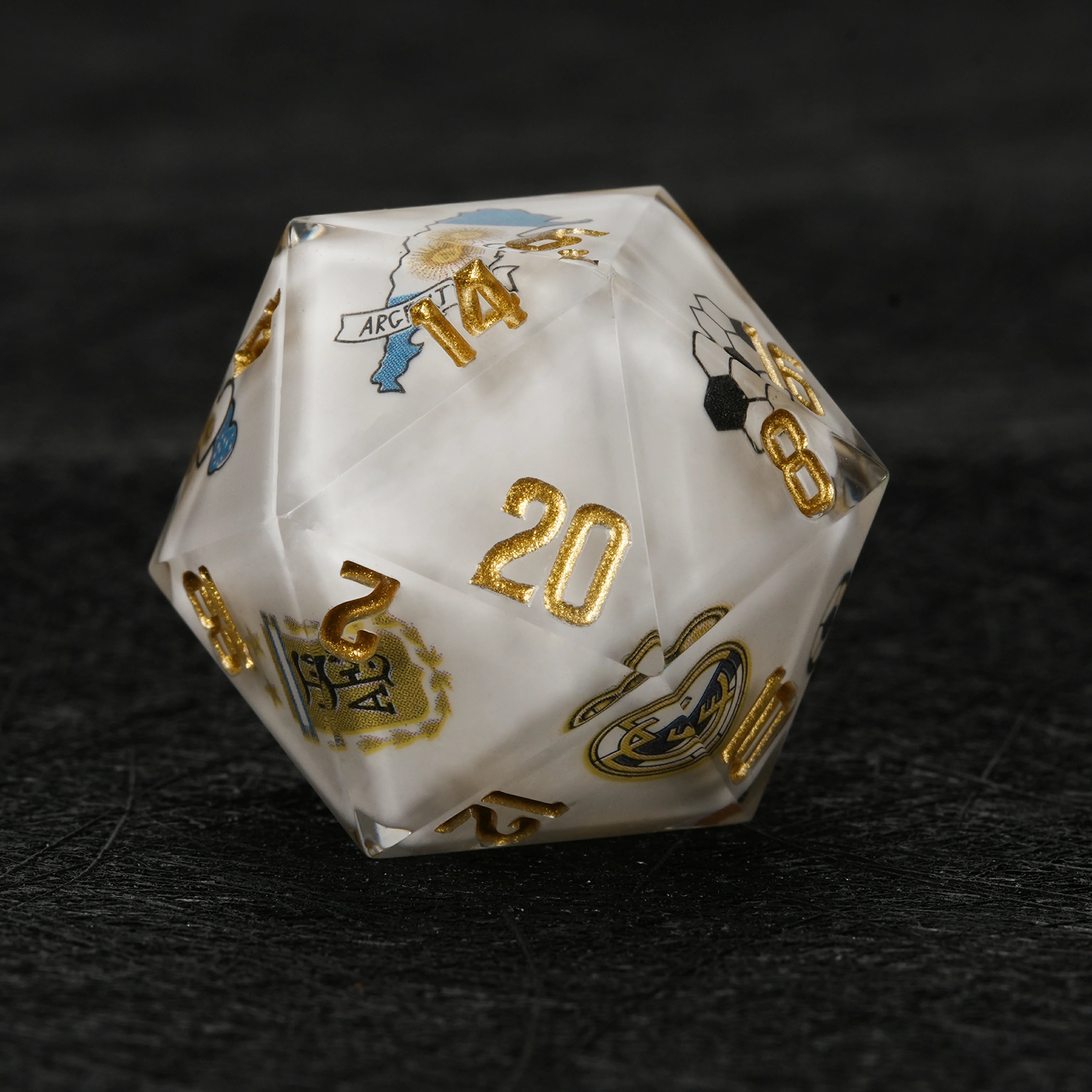 Argentina Soccer DND Dice Set | World Cup Kickstarter Resin Dice