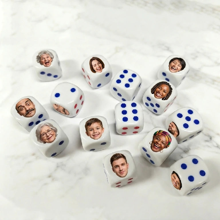 Custom face Dice-Custom Personalized photo acrylic D6 dice, personalized photo gifts, fun party dice