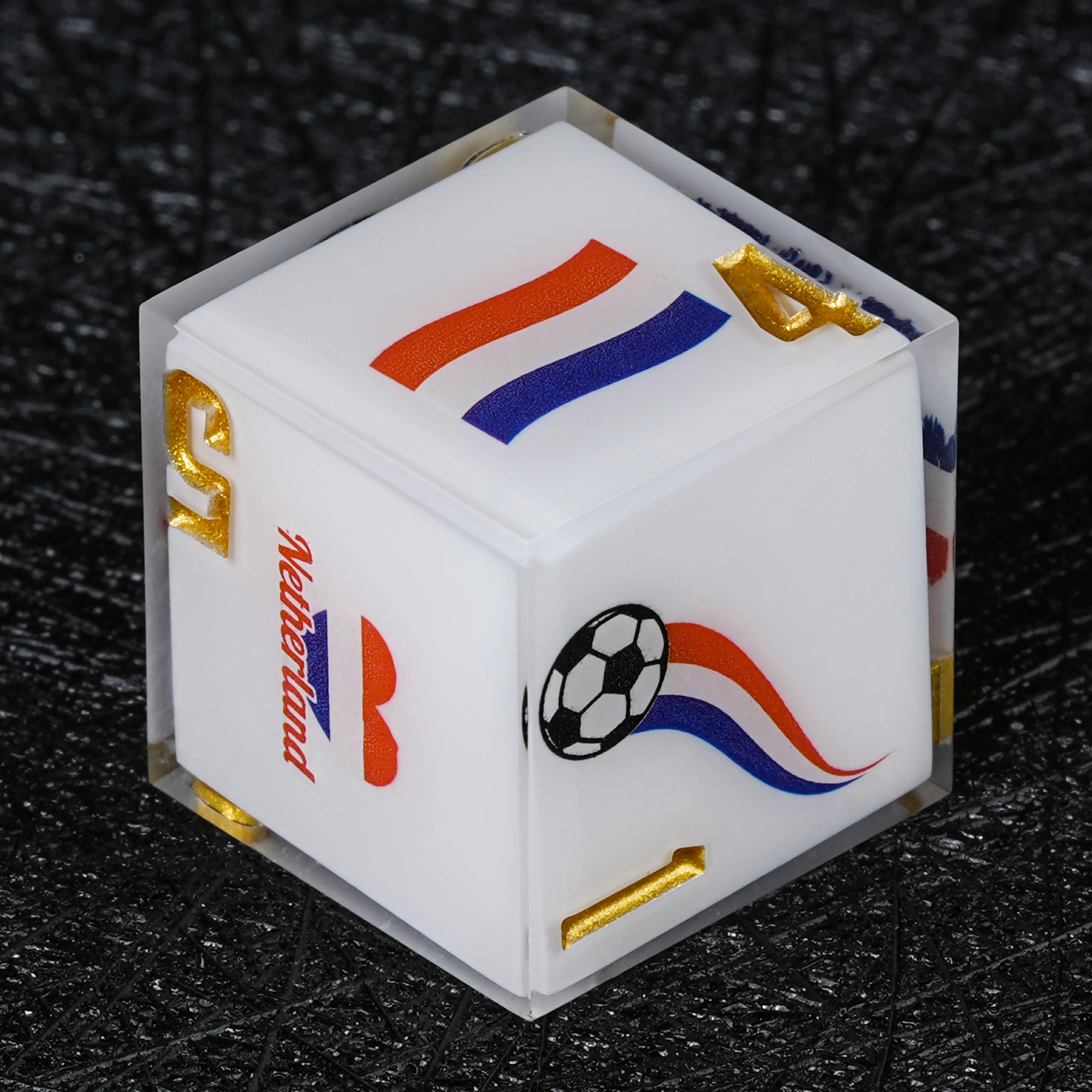 Netherlands Football DND Dice Set – World Cup Kickstarter Resin Dice