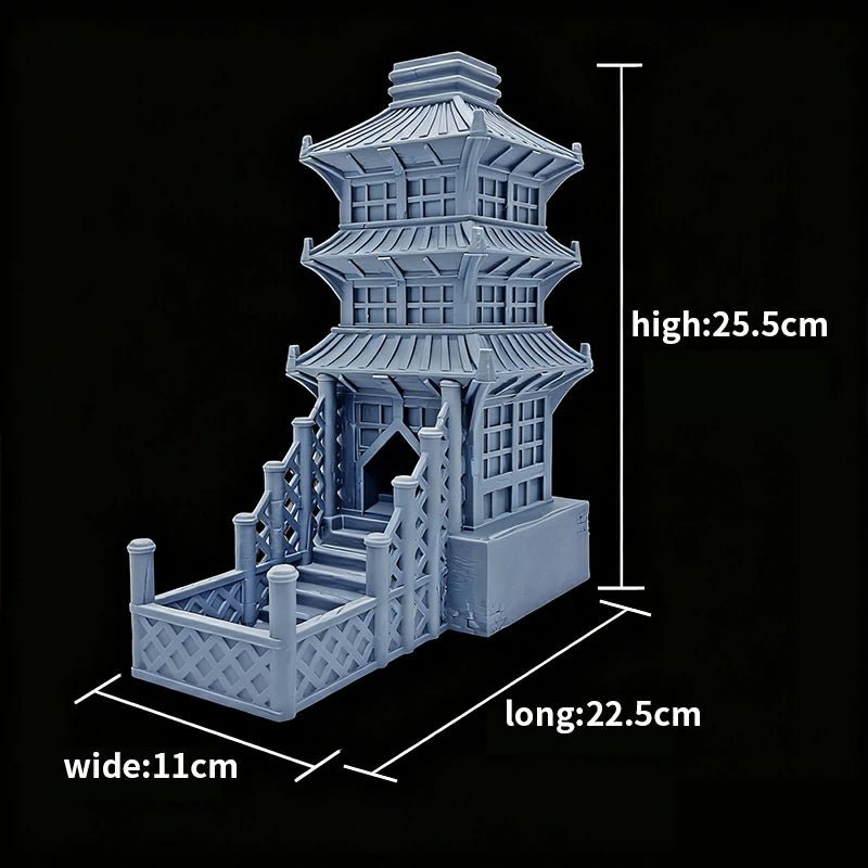 3D printed Beijing Dice Tower foldable desktop multi - layer tower building model DND dice rolling accessories - Bear Dice