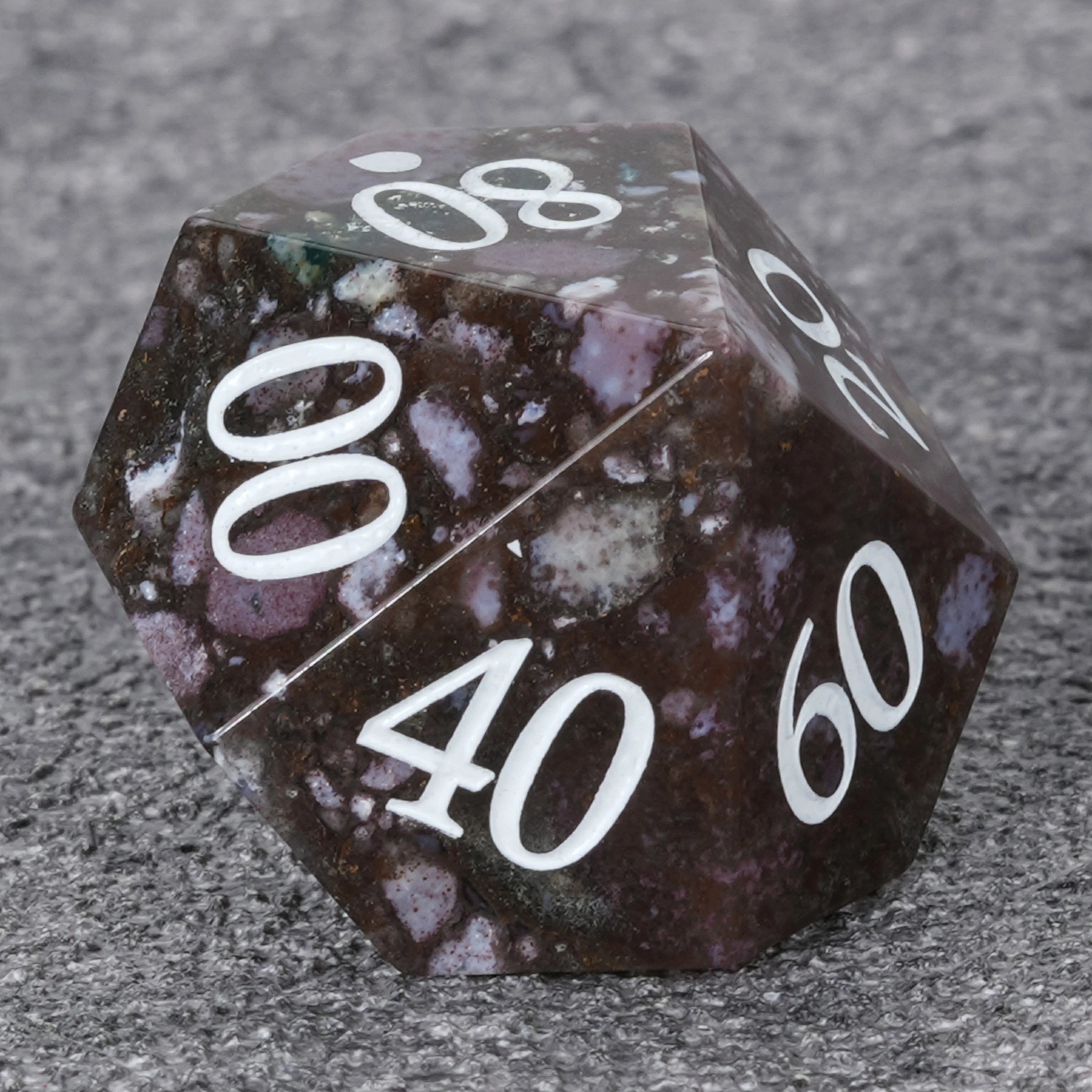 Moss Agate Dice Set