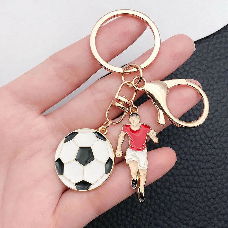 Miniature Soccer Ball Keychain Sports Enthusiast's Backpack Charm