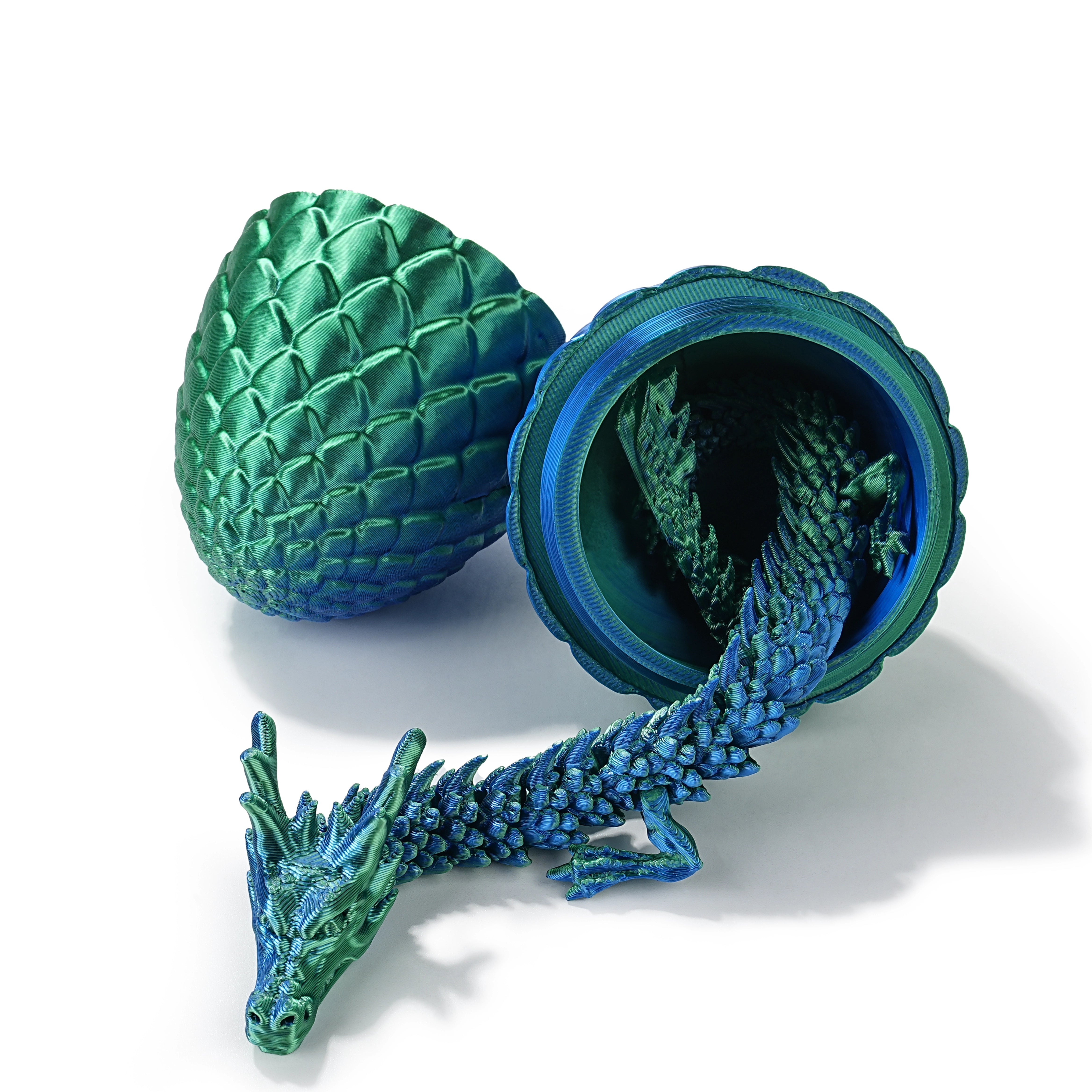 Unique 3D Printed Dragon Egg Acrylic Dice Set - DND Desktop Essentials