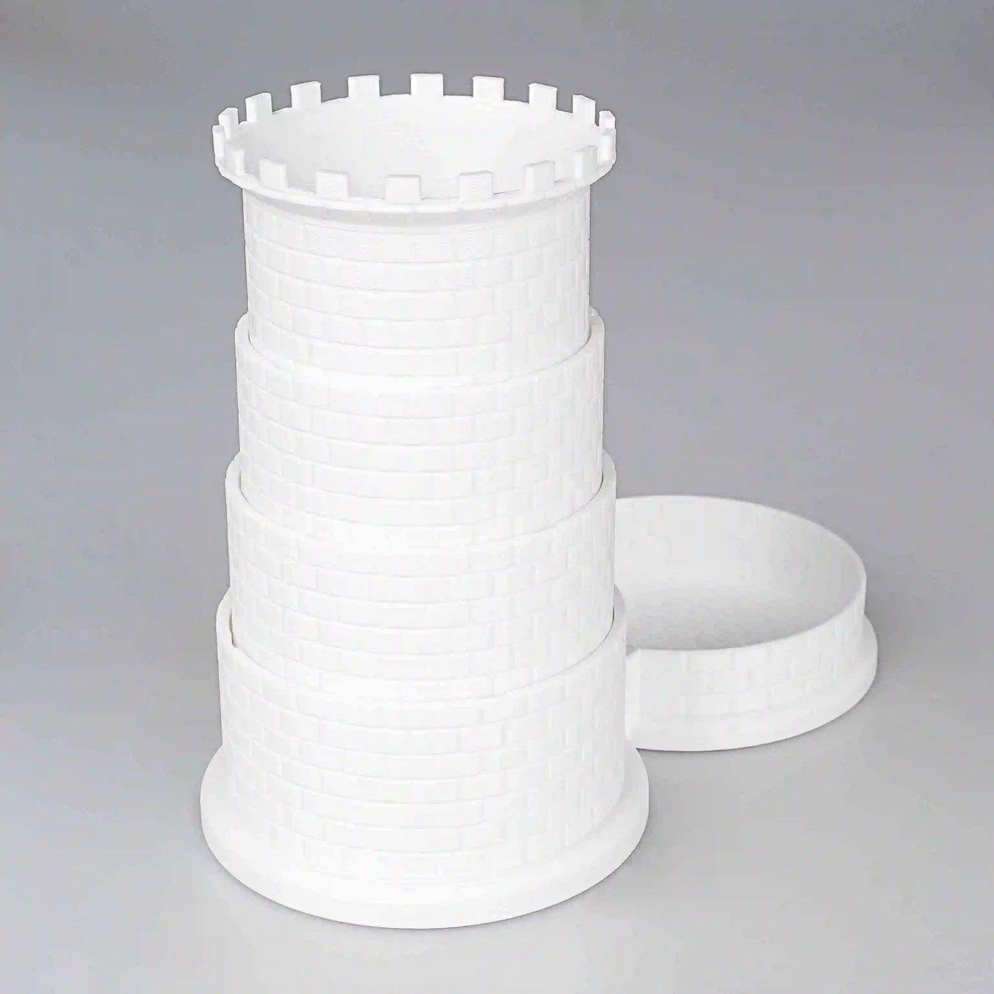 White Castle Rotatable Folding Retractable DND Dice Tower with Dice Tray| Bear Dice