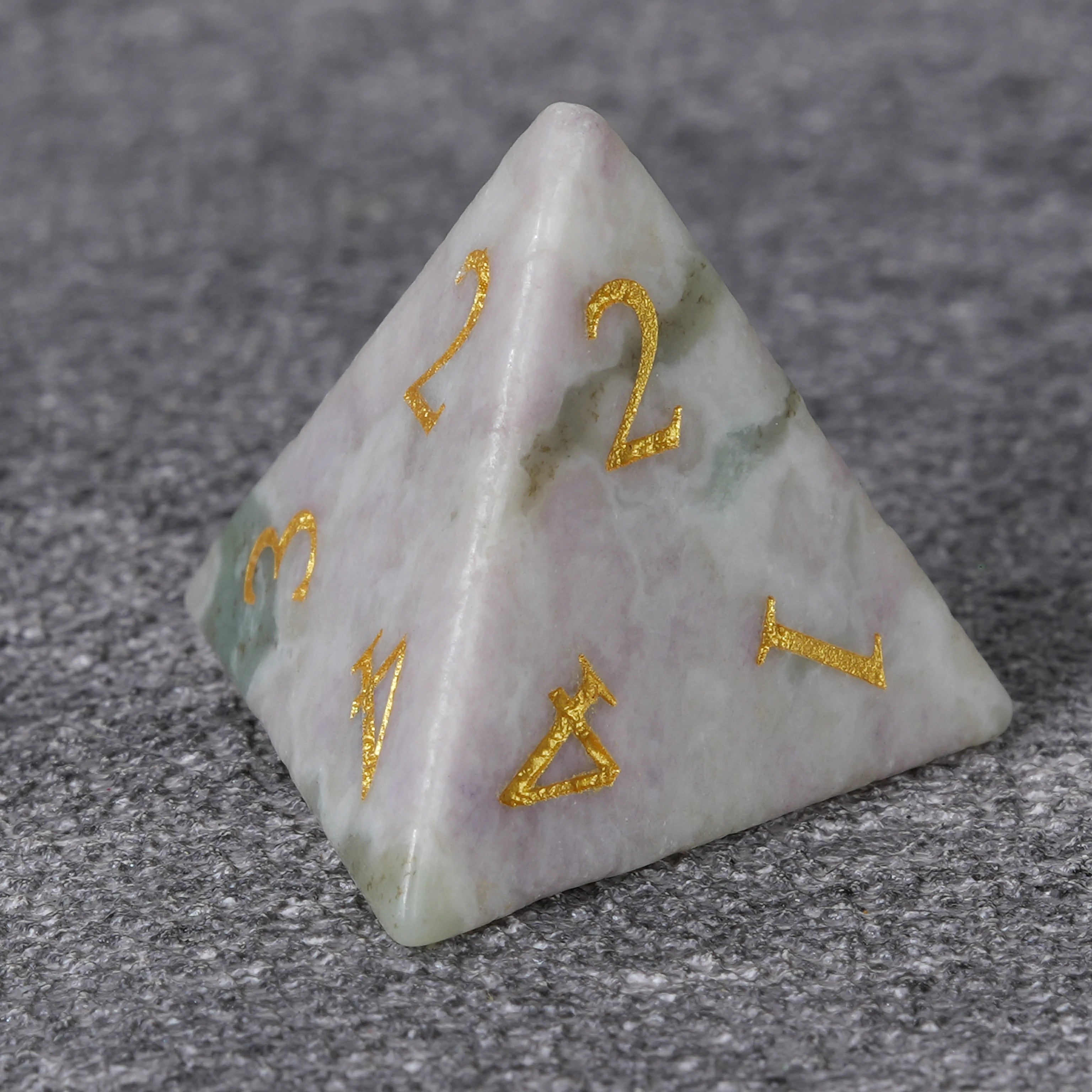 Blue-and-White Multi-Faceted DND Gemstone Dice Set