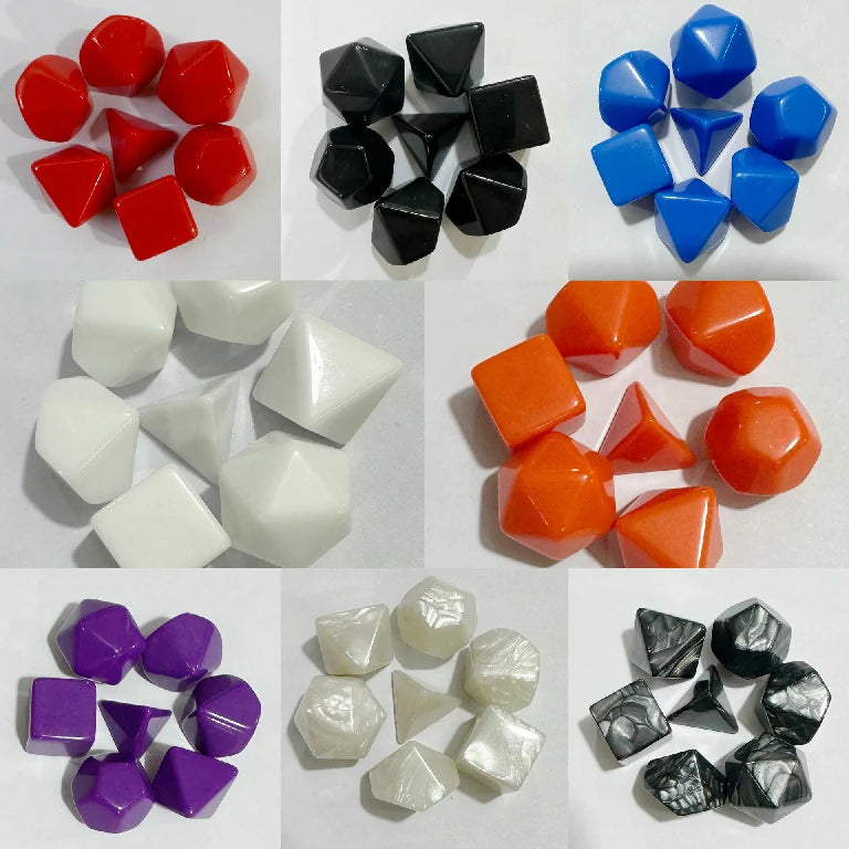 Customizable Acrylic Dice Sets – Engraved & Printed Designs, Text, Symbols & More