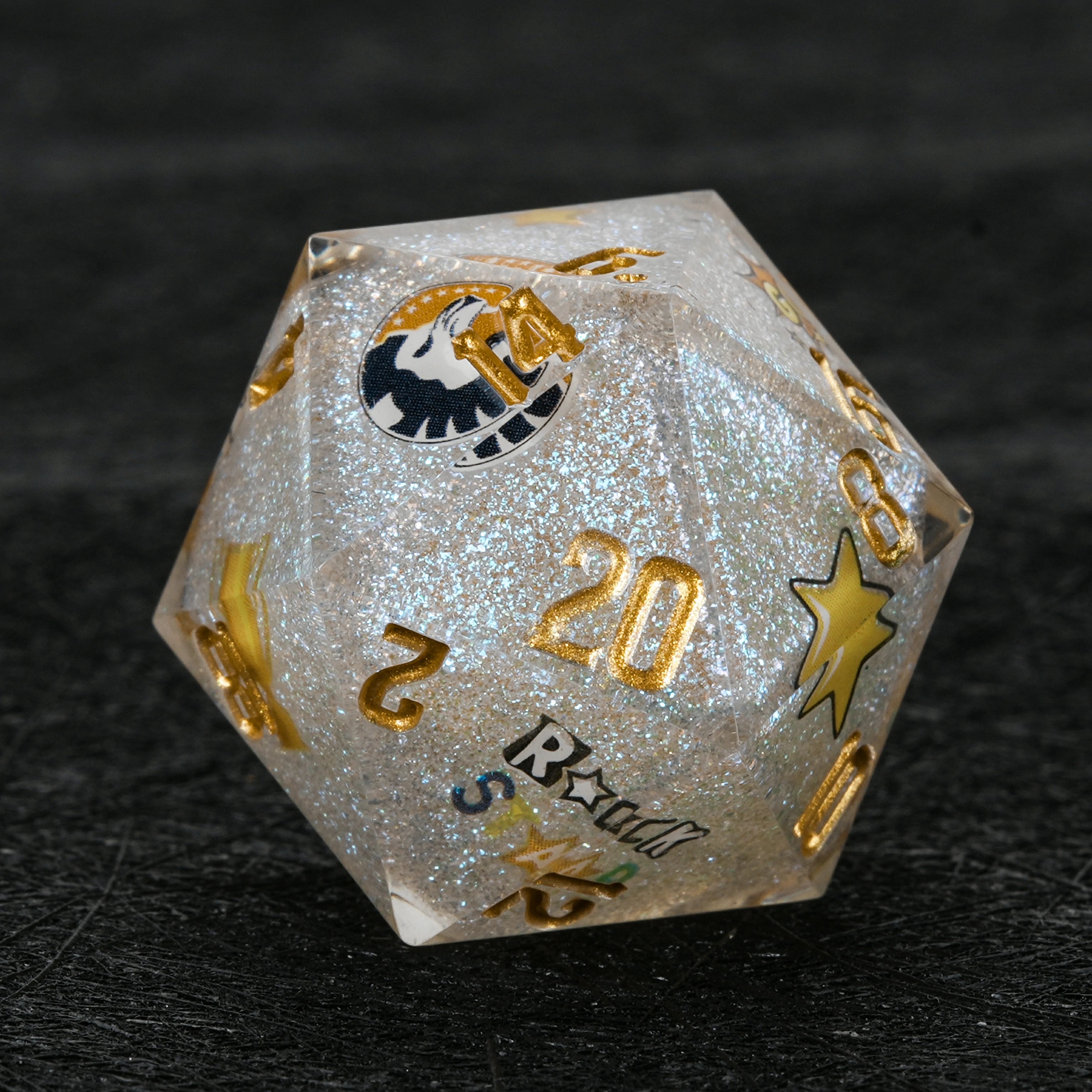 Brazil Soccer DND Dice Set – World Cup Glitter Resin Polyhedral Dice