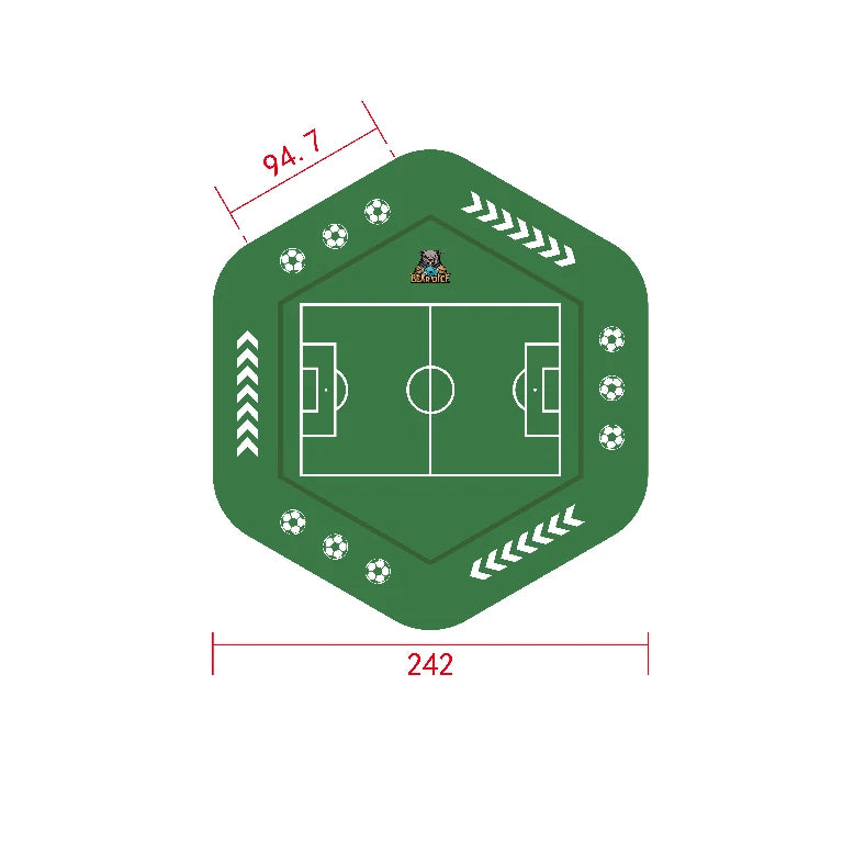World Cup Soccer Green Turf DND Dice Tray