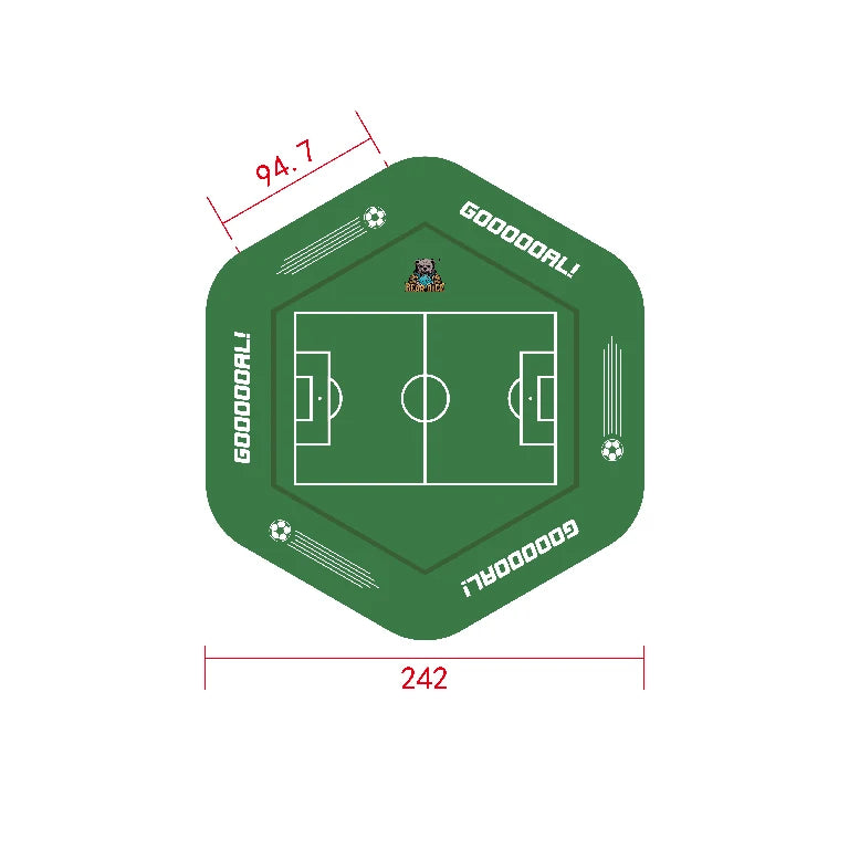 World Cup Soccer Turf-Themed D&D Dice Tray Printed with the "GO0000AL!"