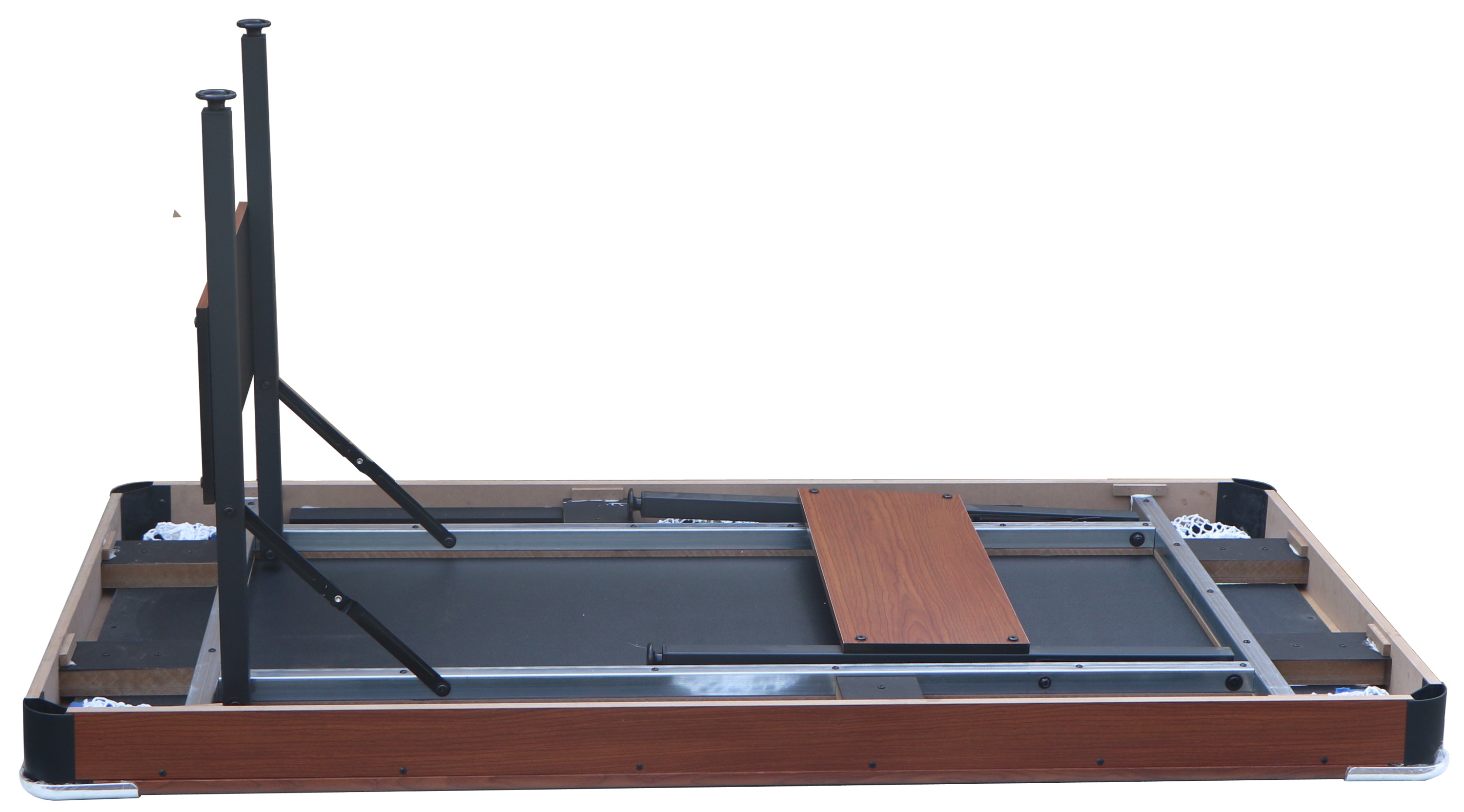 63-inch Foldable Wooden Pool Table felt surface and side pocket detail | Bear Dice