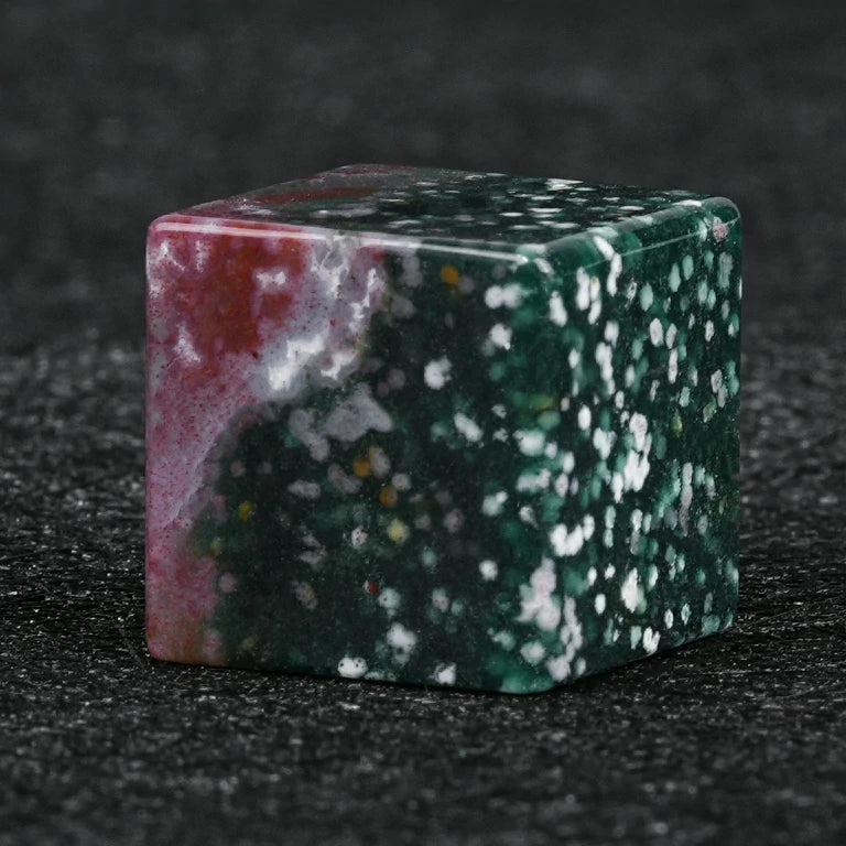 Custom Indian Agate D6 Dice | Personalized Engraved Text, Logo & Numbers
