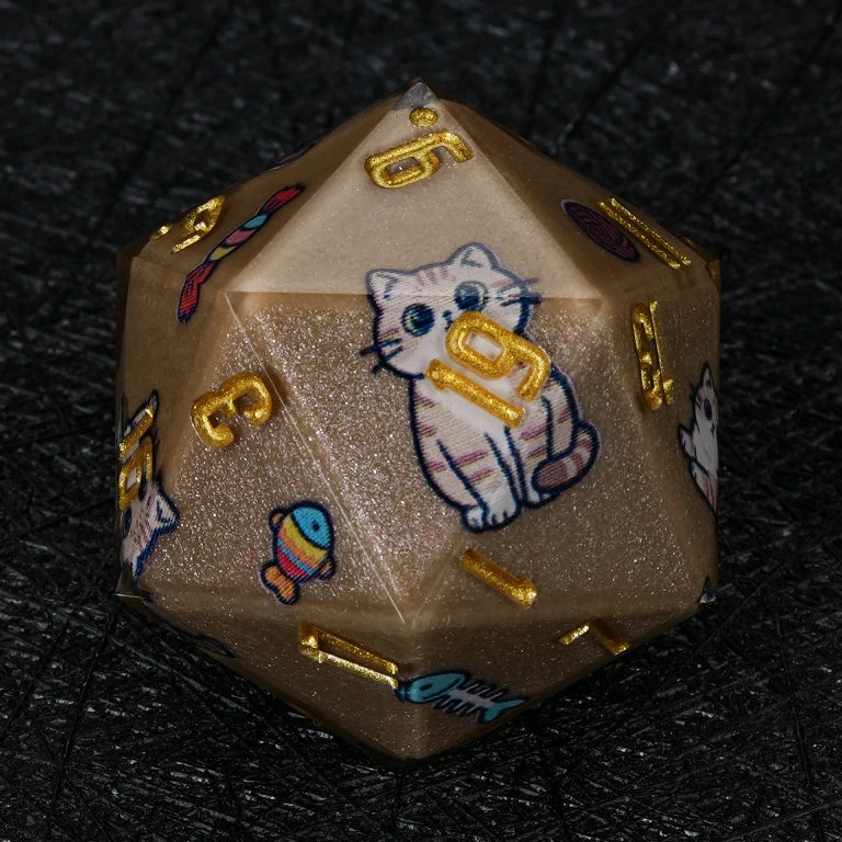 Kickstarter Dice — British Shorthair Polyhedral DND Resin Dice Set